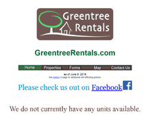 Tablet Screenshot of greentreerentals.com